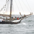 Der Segler "Fridtjof Nansen" mit etwas Seegang. 
Aufgenommen von der "Mare Frisium".