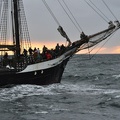 Der Segler "Fridtjof Nansen" mit etwas Seegang. 
Aufgenommen von der "Mare Frisium".